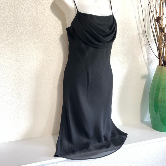 Little Black Dress Formal Cocktail Drapes in Front - Picture 2 of 6